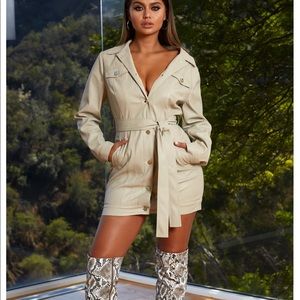 Oh polly vegan leather dress